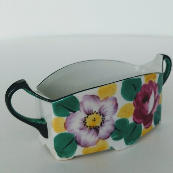 RARE * VTG Handled Hand Painted Trinket Dish Sugar Server Japan Meito Fine China - Picture 2 of 5